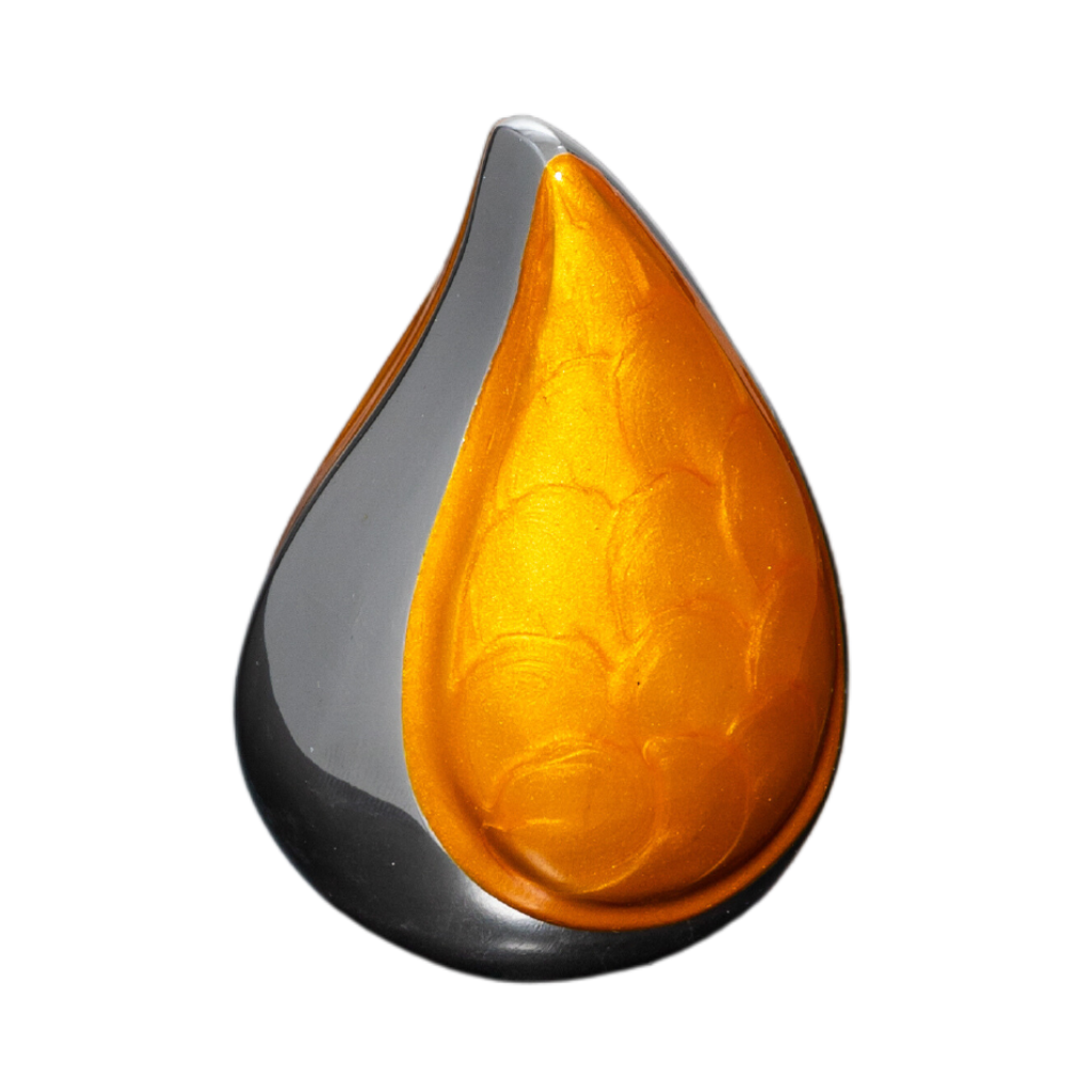 Orange Tear Aluminium Keepsake Urn