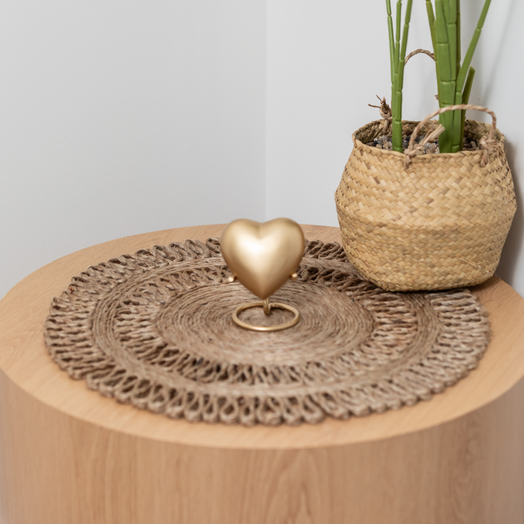 Bronze Heart Aluminium Keepsake Urn D2