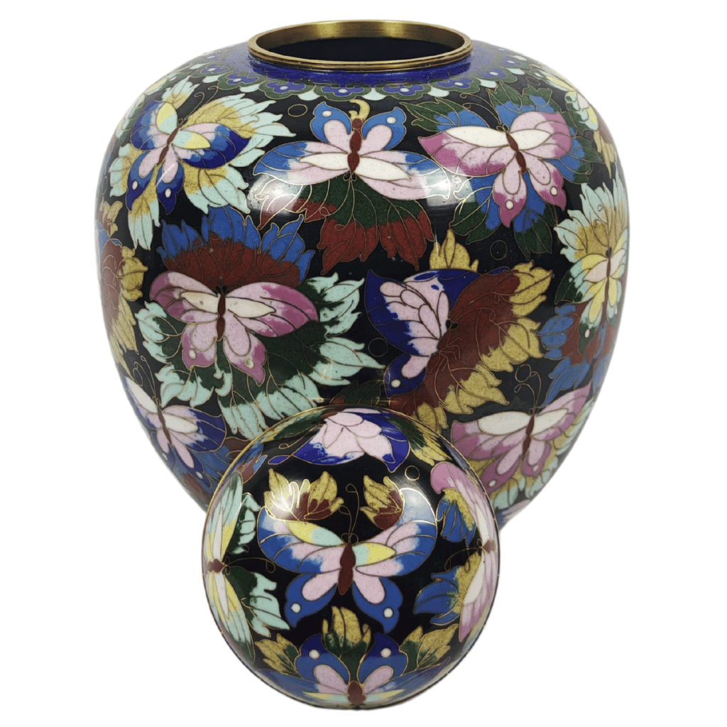 Butterfly Cloisonne Urn D2