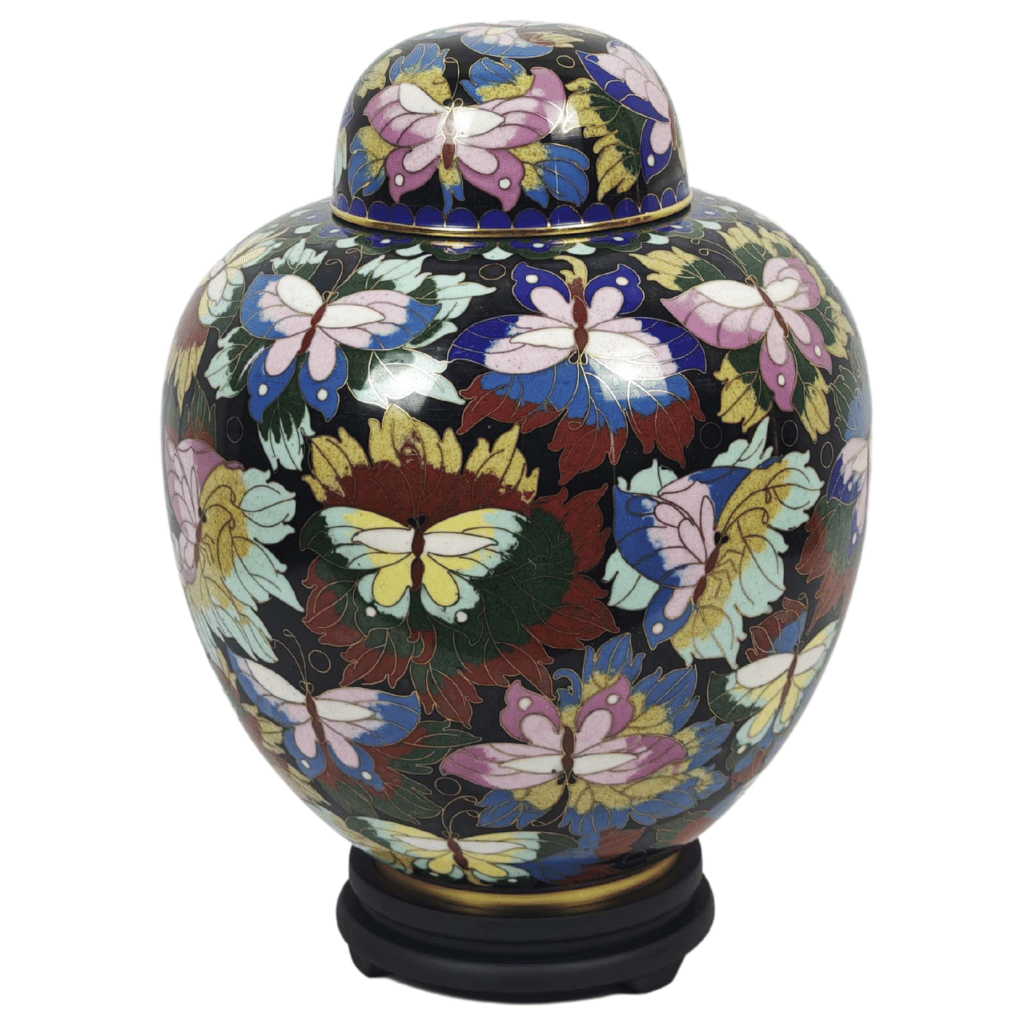 Butterfly Cloisonne Urn D2
