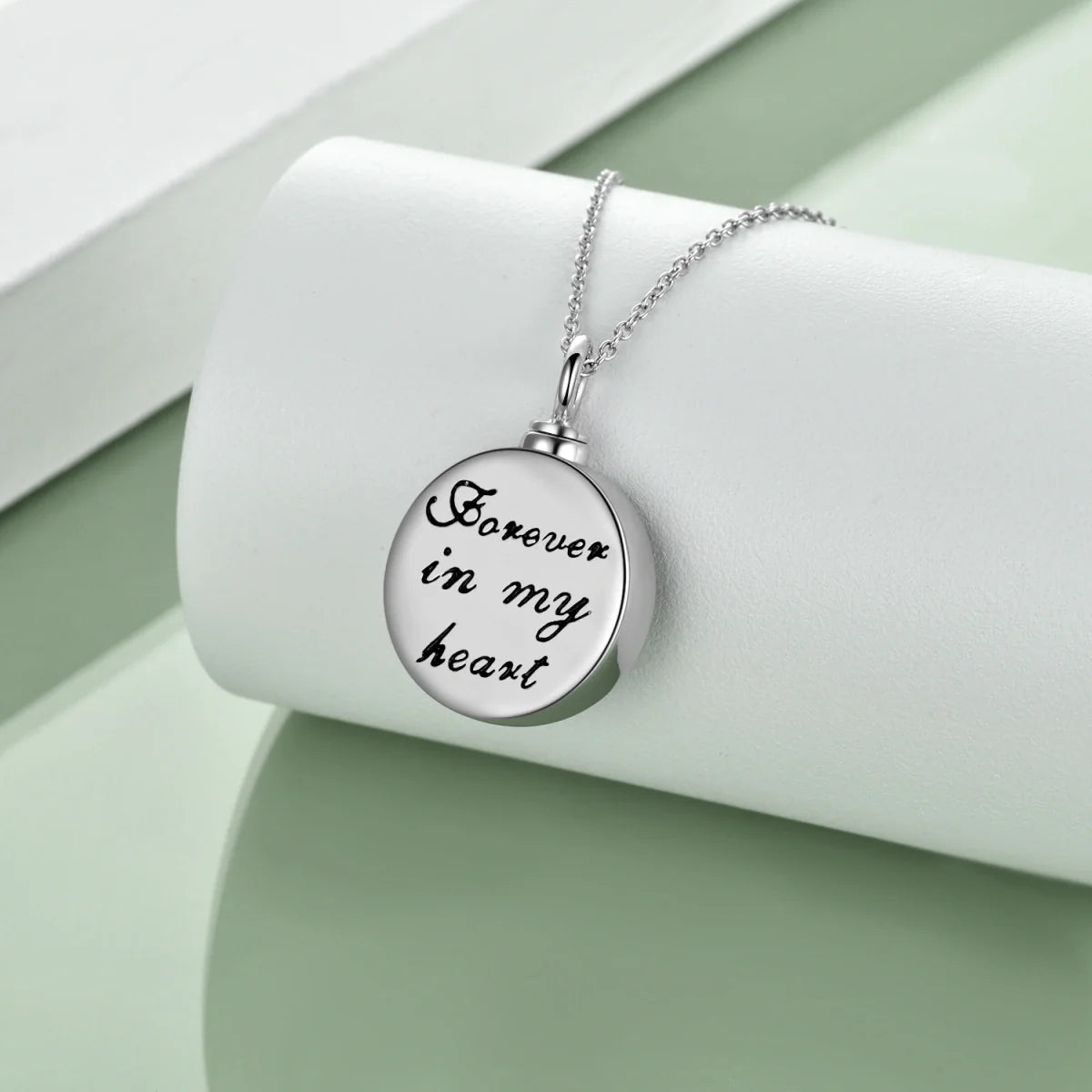 Red Cardinal Cremation Necklace Sterling Silver