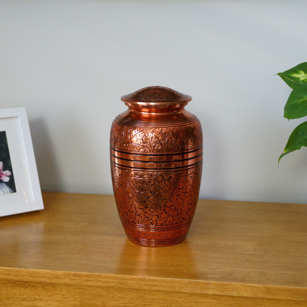Ornate Bronze Aluminium Urn
