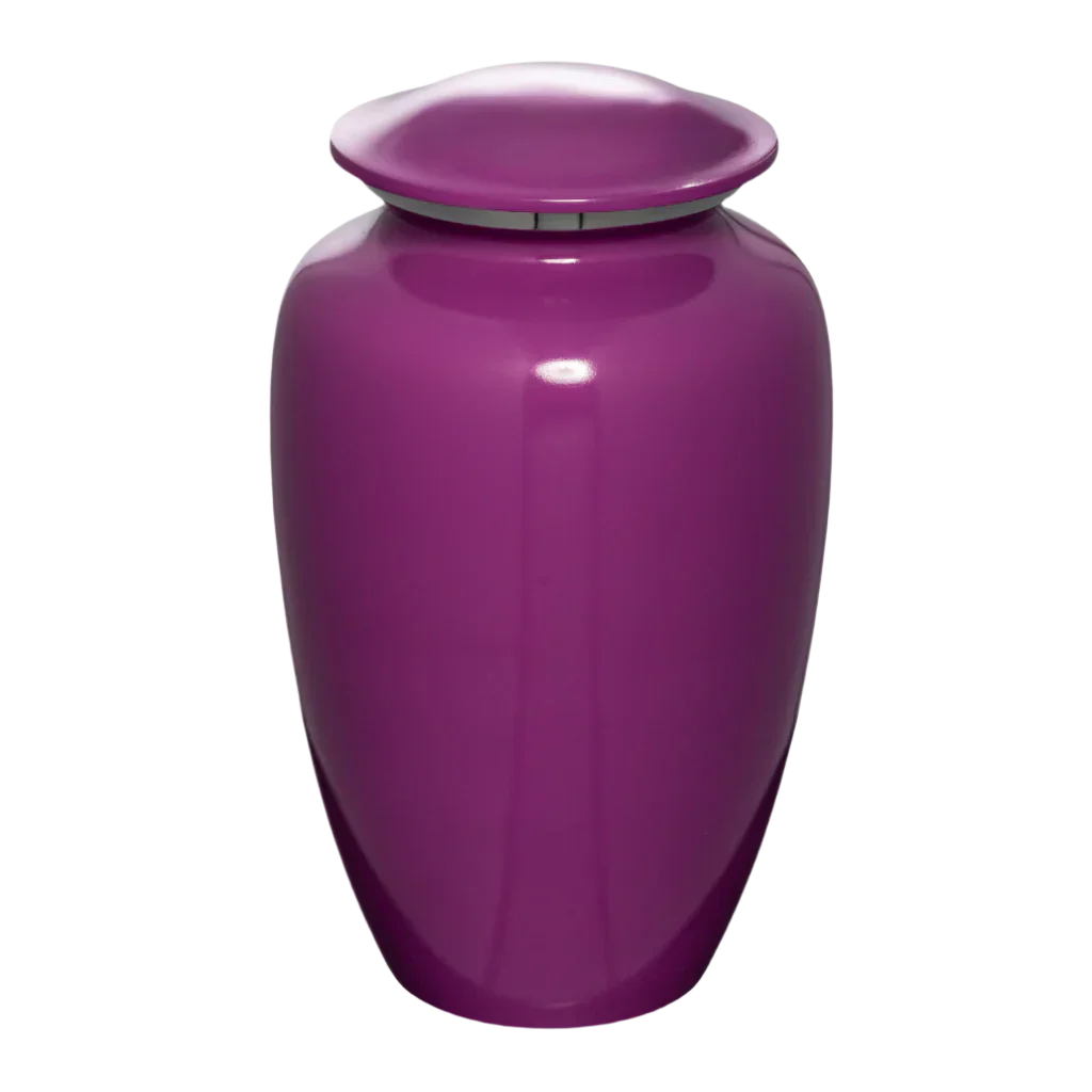 Purple Aluminium Urn