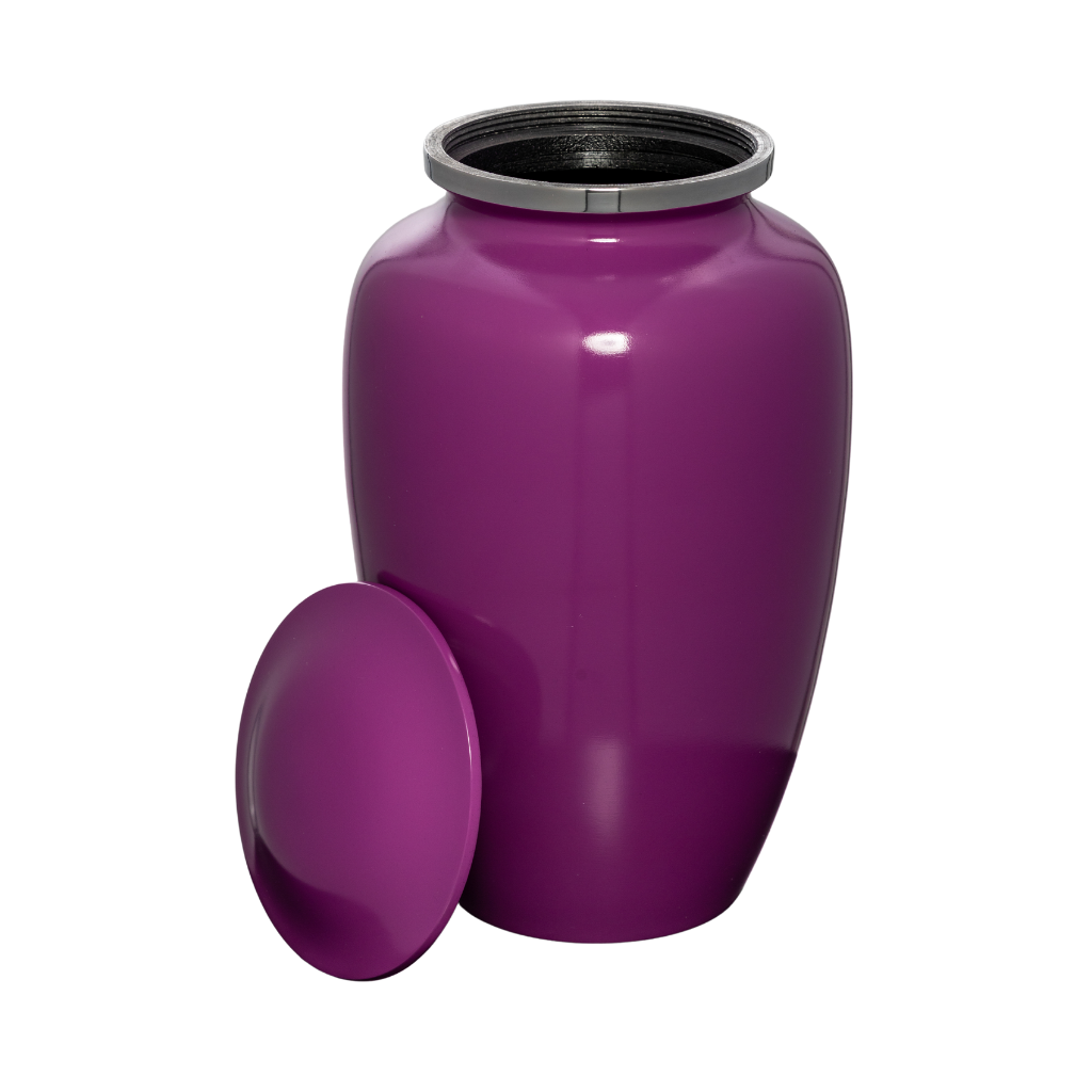 Purple Aluminium Urn