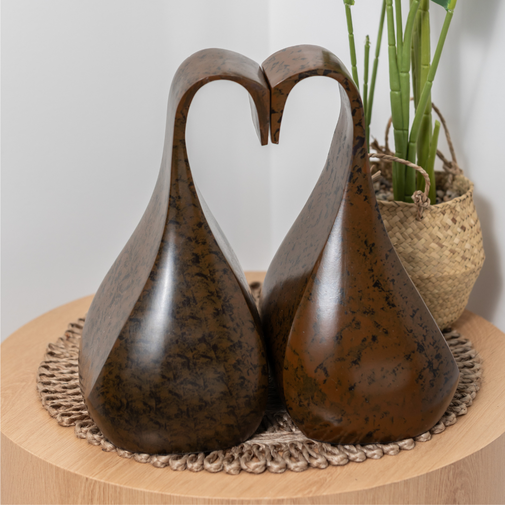Bronze Swan Companion Aluminium Urn