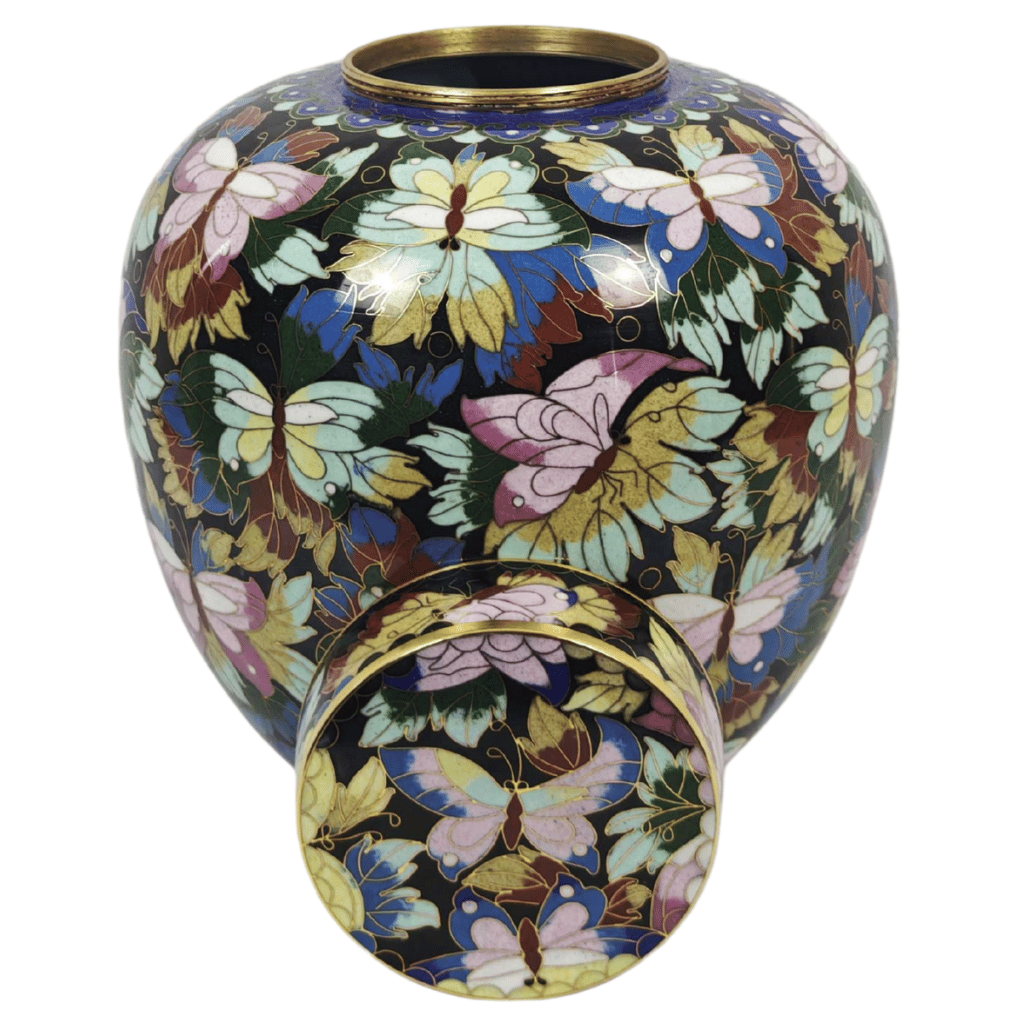 Butterfly Cloisonne Urn