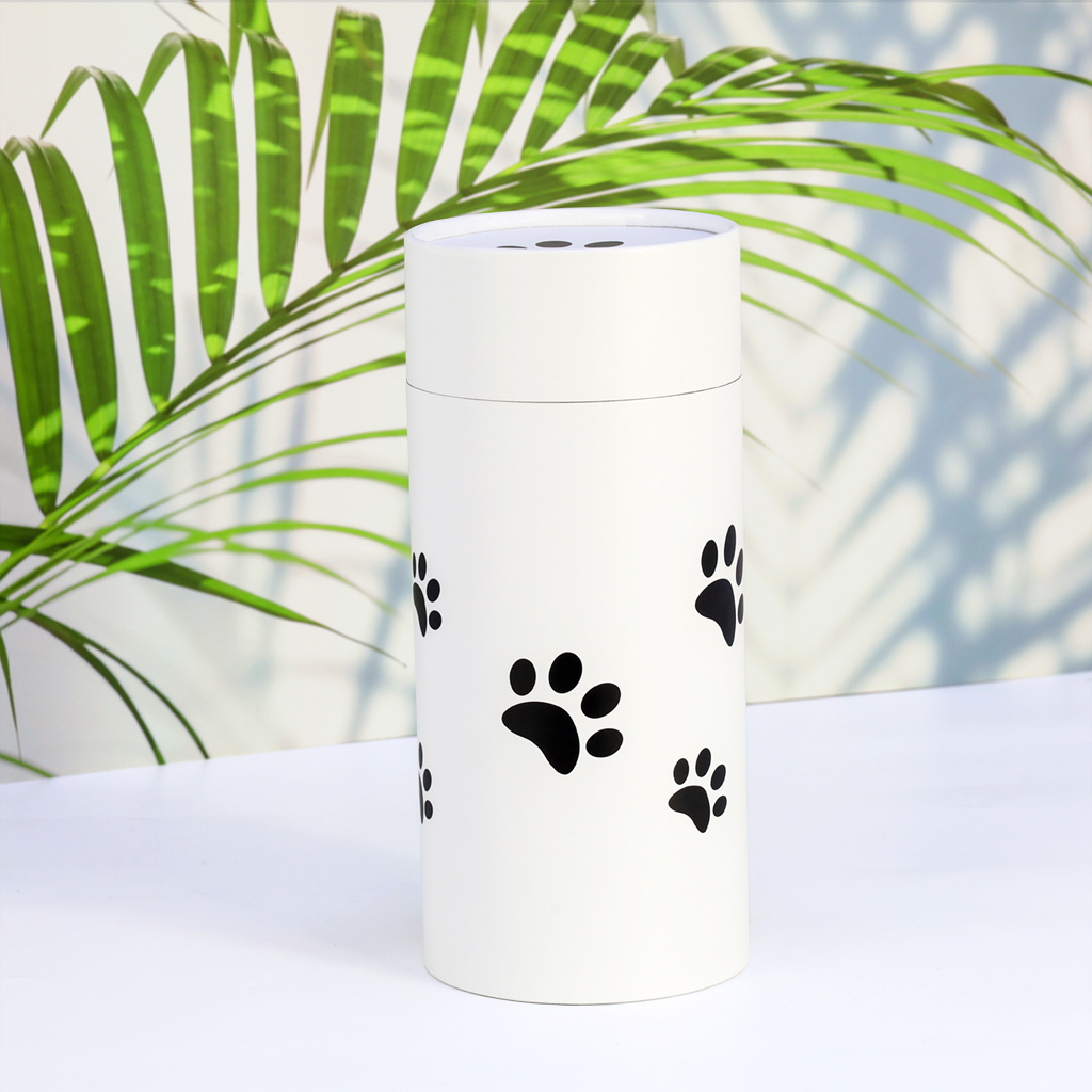 Pawprints Paper Scattering Tube