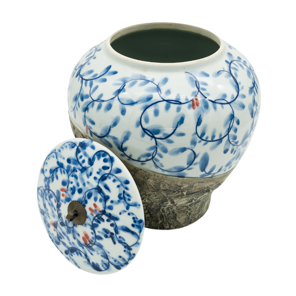 Blue Vines Porcelain Cremation Urn