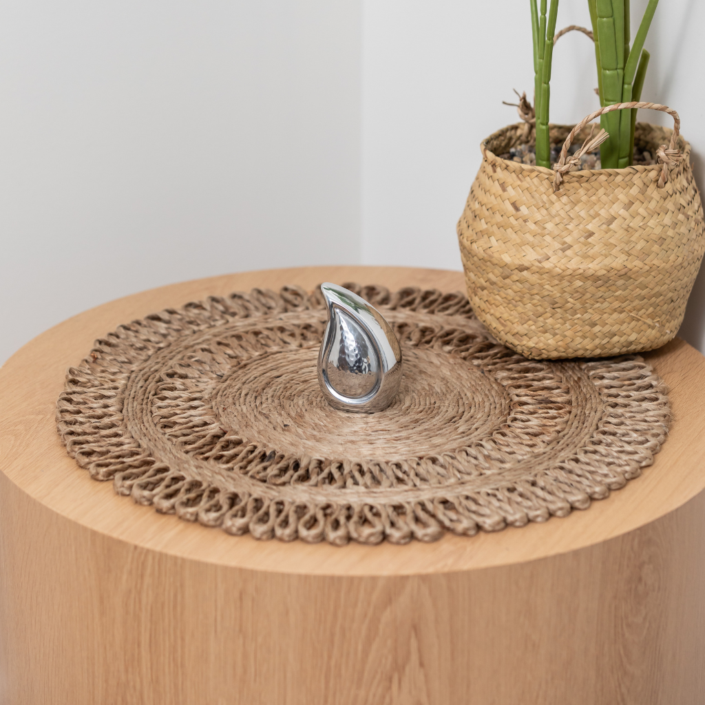 Silver Tear Aluminium Keepsake Urn