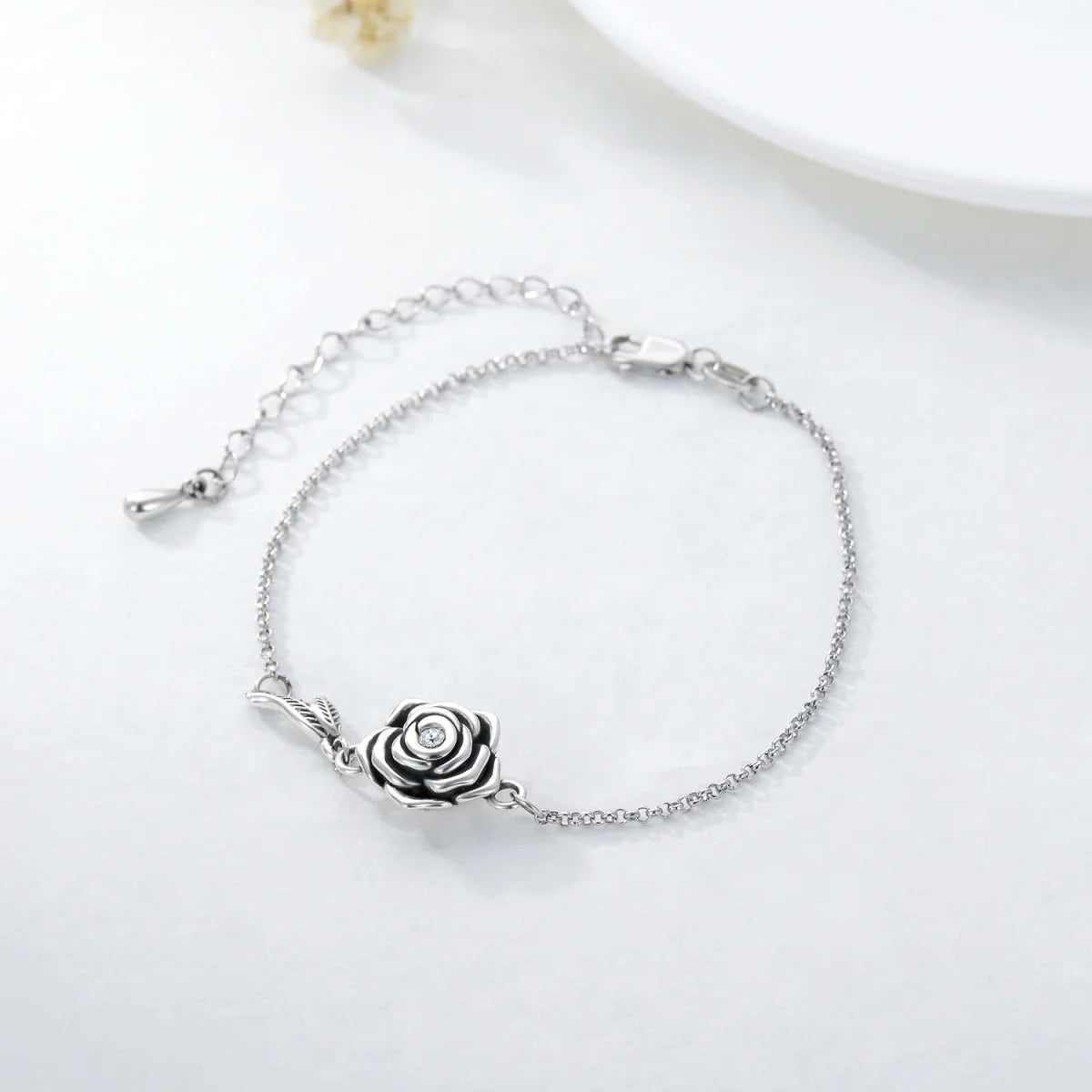 Silver Flower Cremation Bracelet Sterling Silver