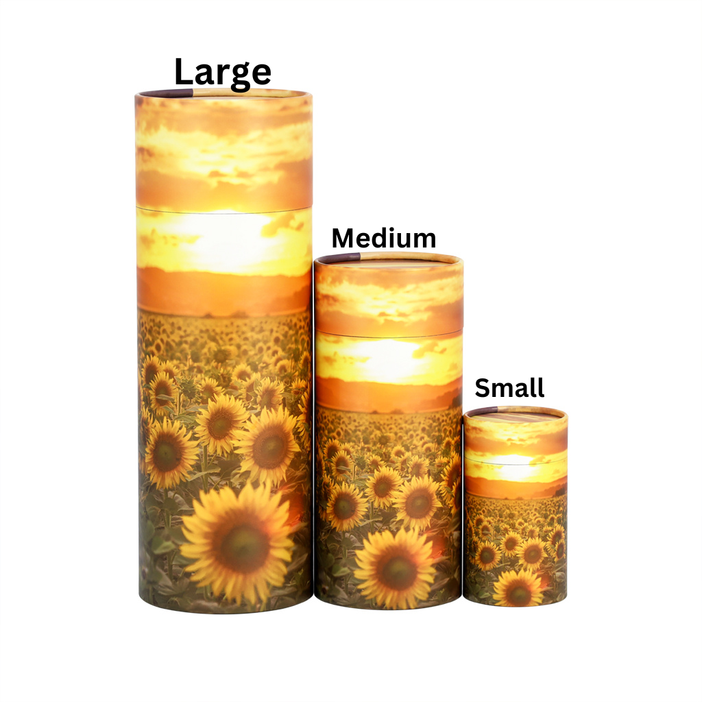 Sunflower Field Paper Scattering Tube