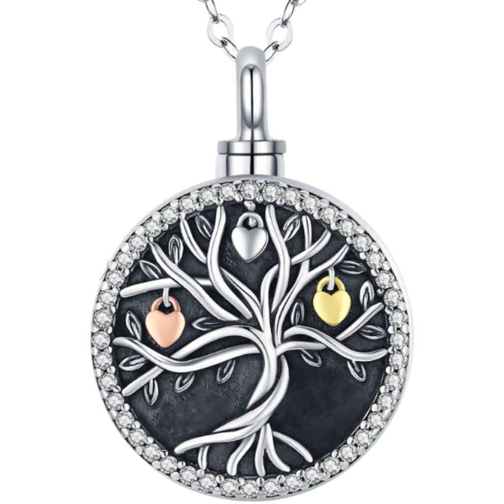 Tree Cremation Necklace Sterling Silver D3