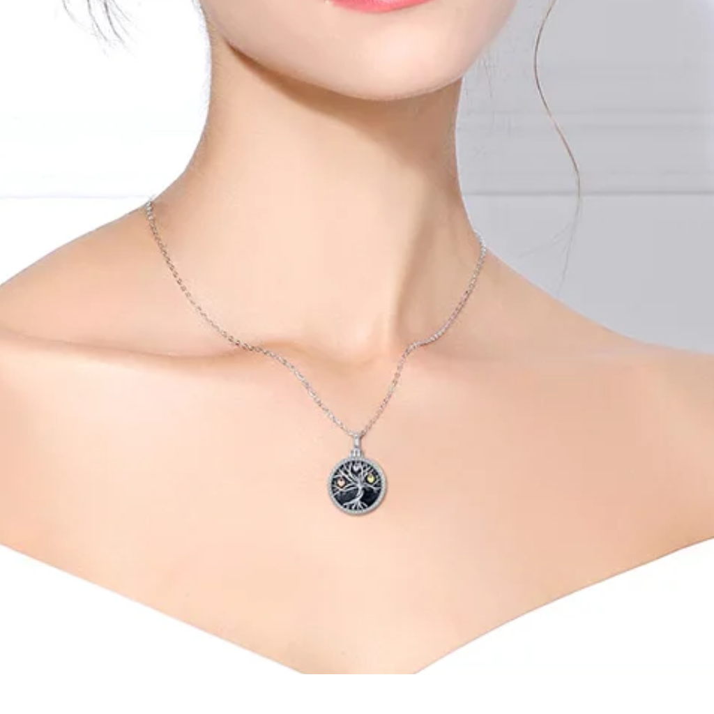 Tree Cremation Necklace Sterling Silver D3