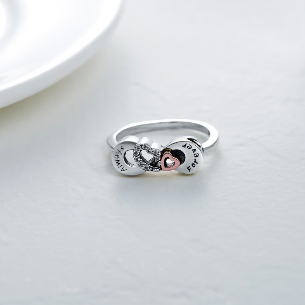 Always Forever Cremation Ring Sterling Silver