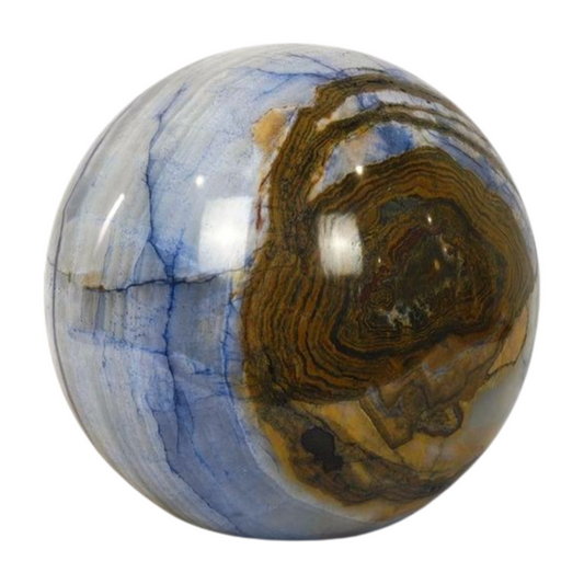 Blue Sphere Marble Cremation Urn