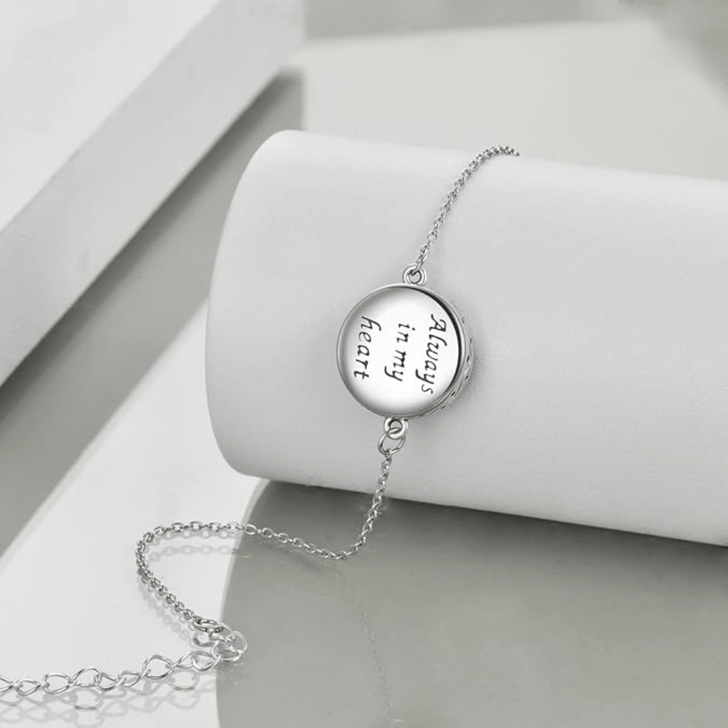 Blue Tree Cremation Bracelet Sterling Silver