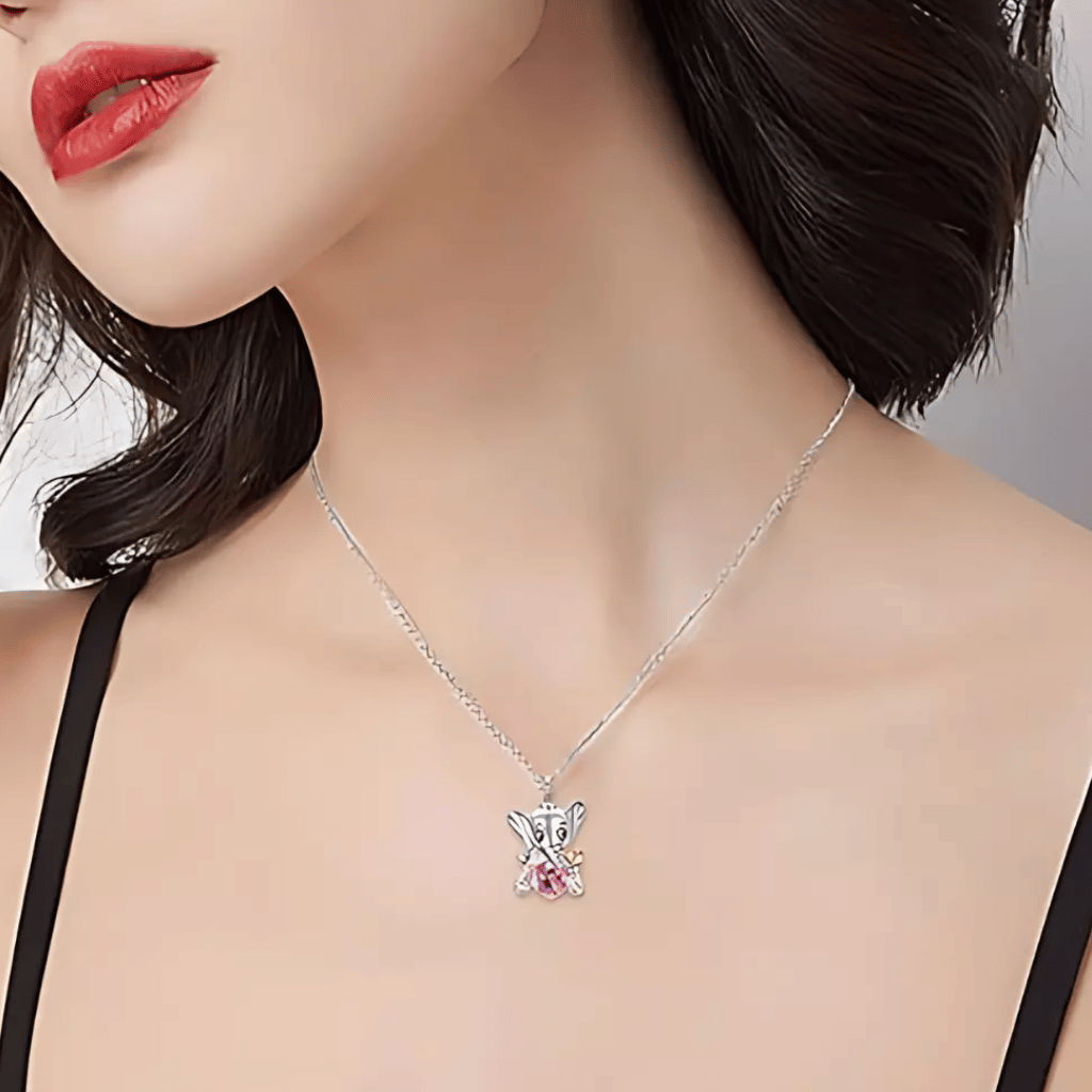 Elephant Cremation Necklace Sterling Silver