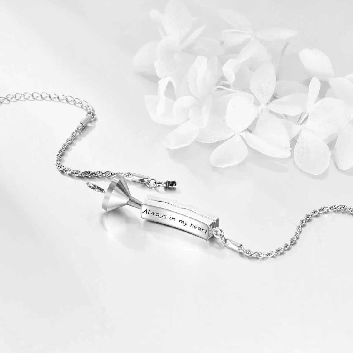 Hummingbird Cremation Bracelet Sterling Silver