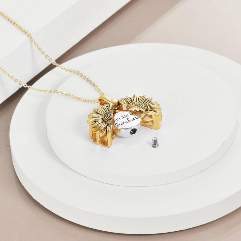 Sunshine Cremation Necklace Sterling Silver