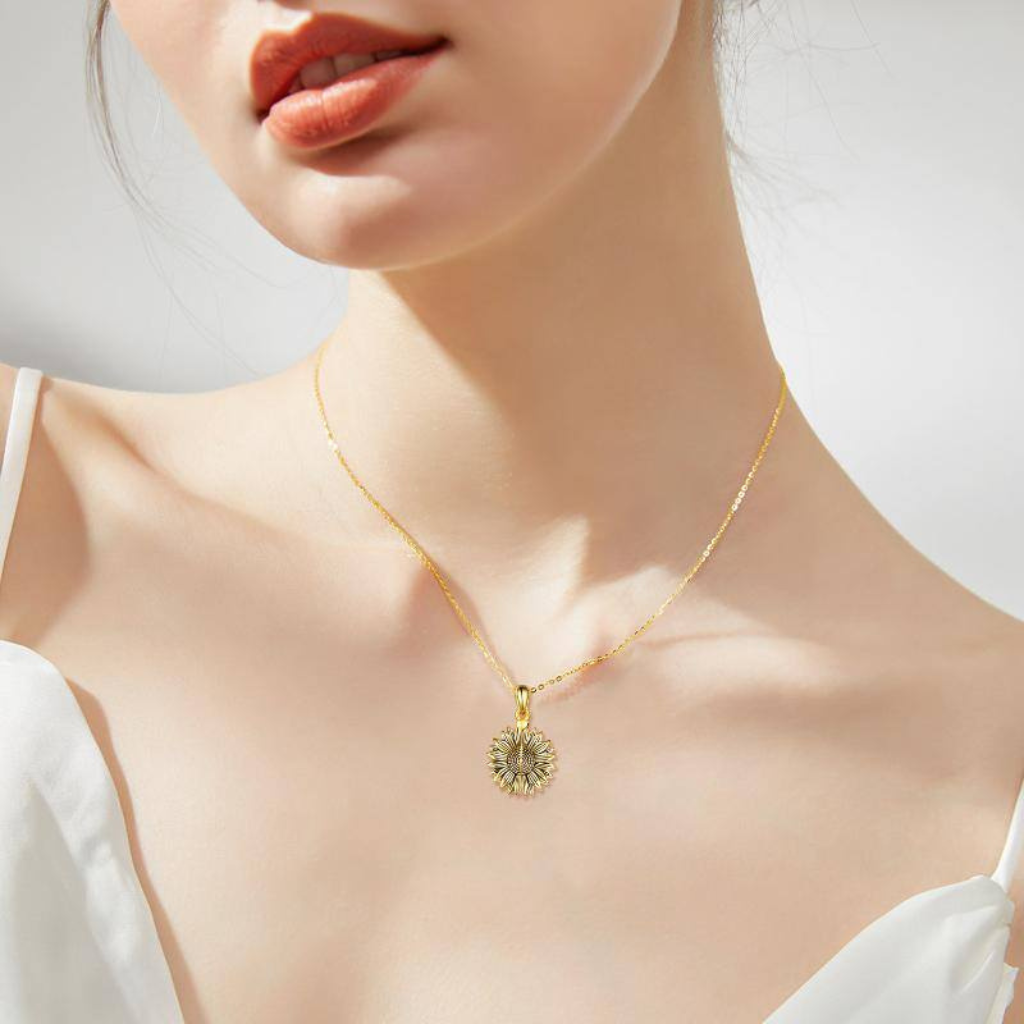 Sunshine Cremation Necklace Sterling Silver