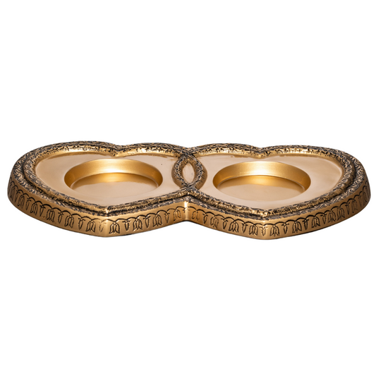 Bronze Hearts Double Urn Stand