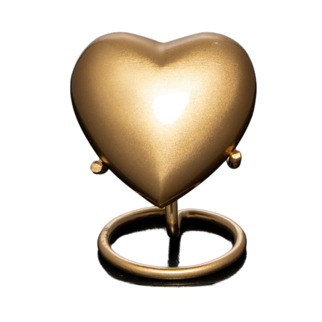 Bronze Heart Aluminium Keepsake Urn D2