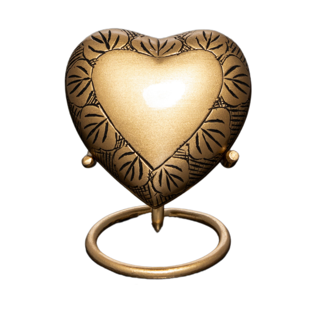 Bronze Heart Aluminium Keepsake Urn