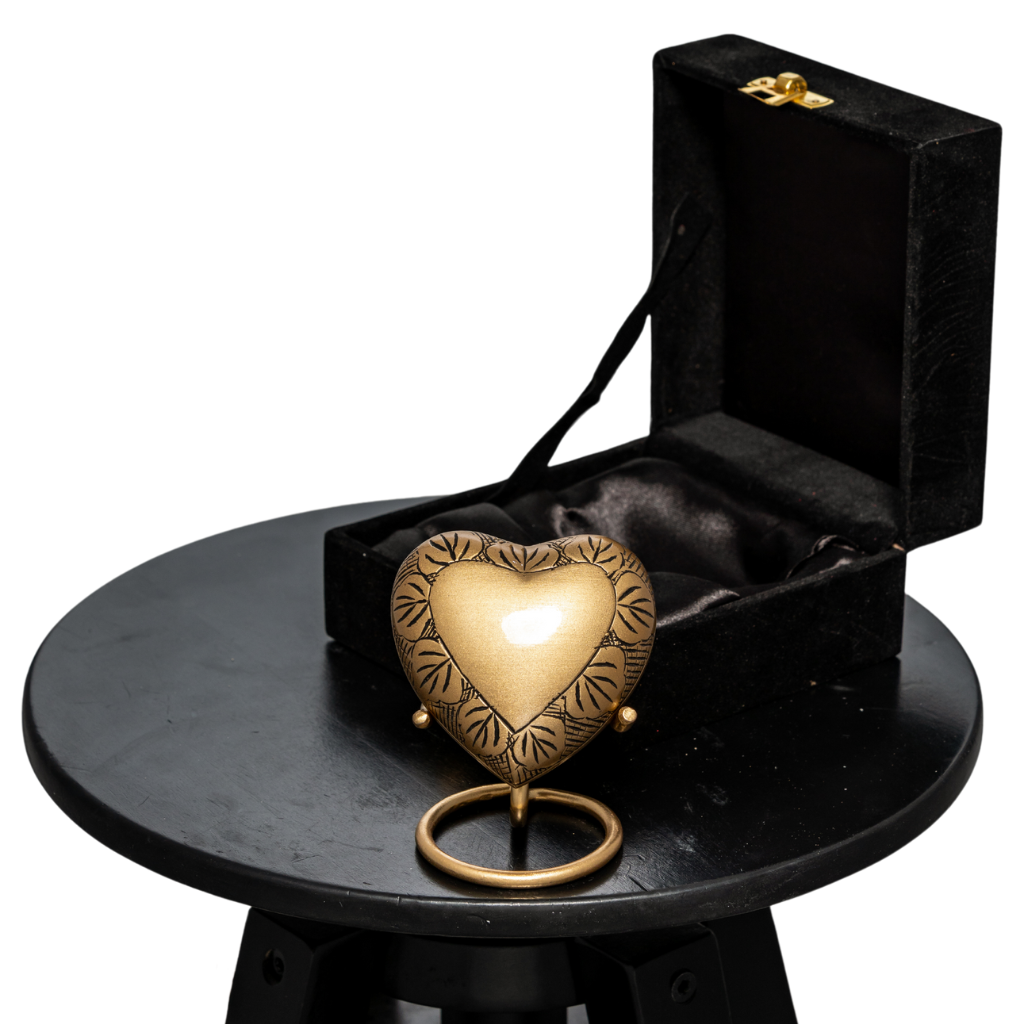 Bronze Heart Aluminium Keepsake Urn