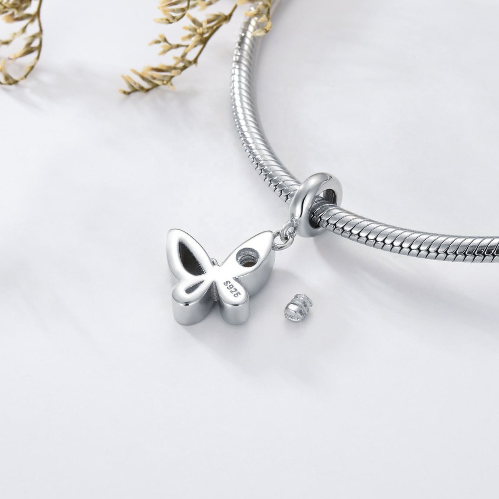 Butterfly Cremation Charm Sterling Silver
