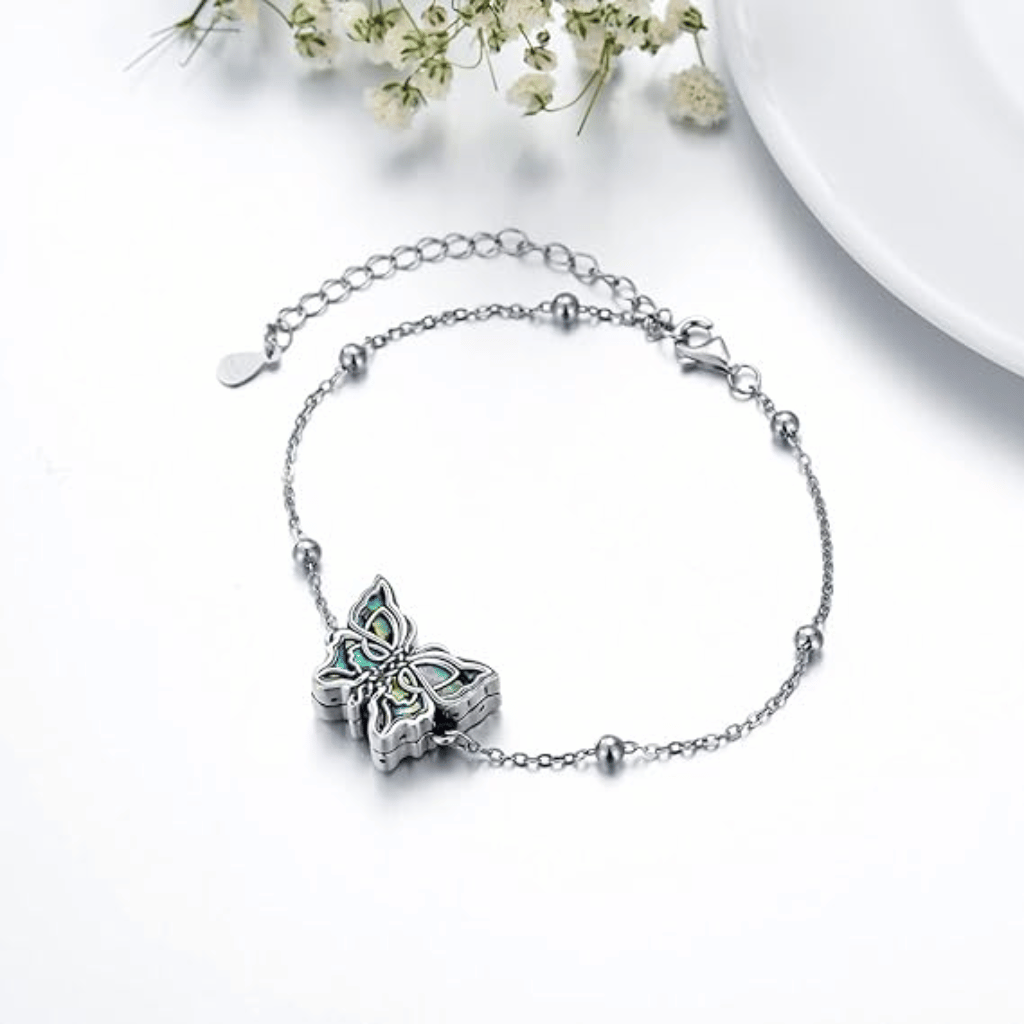 Butterfly Cremation Bracelet Sterling Silver
