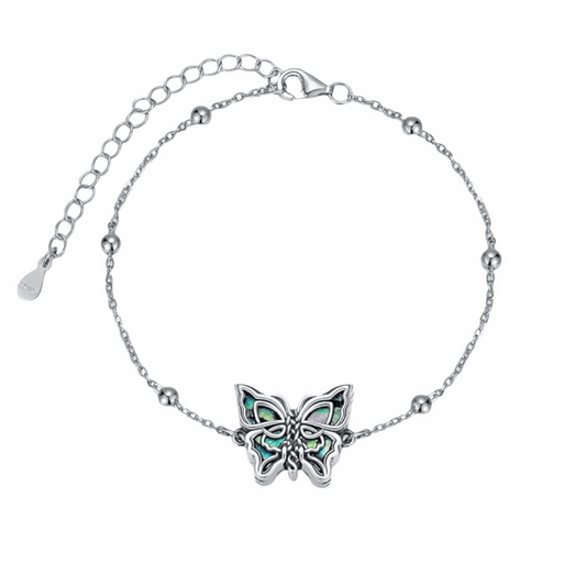 Butterfly Cremation Bracelet Sterling Silver
