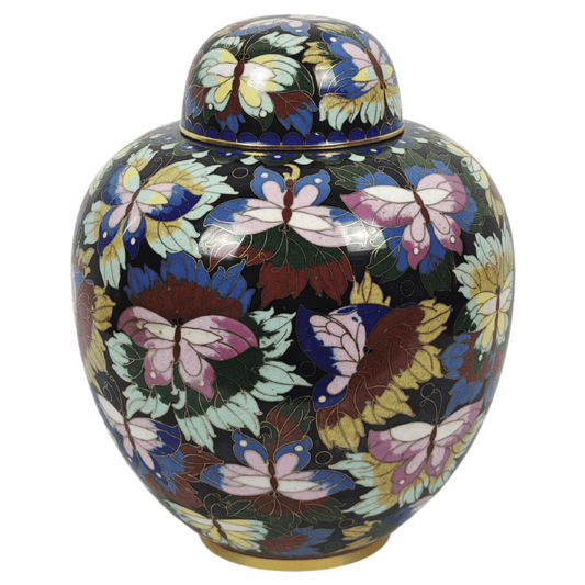 Butterfly Cloisonne Urn D2