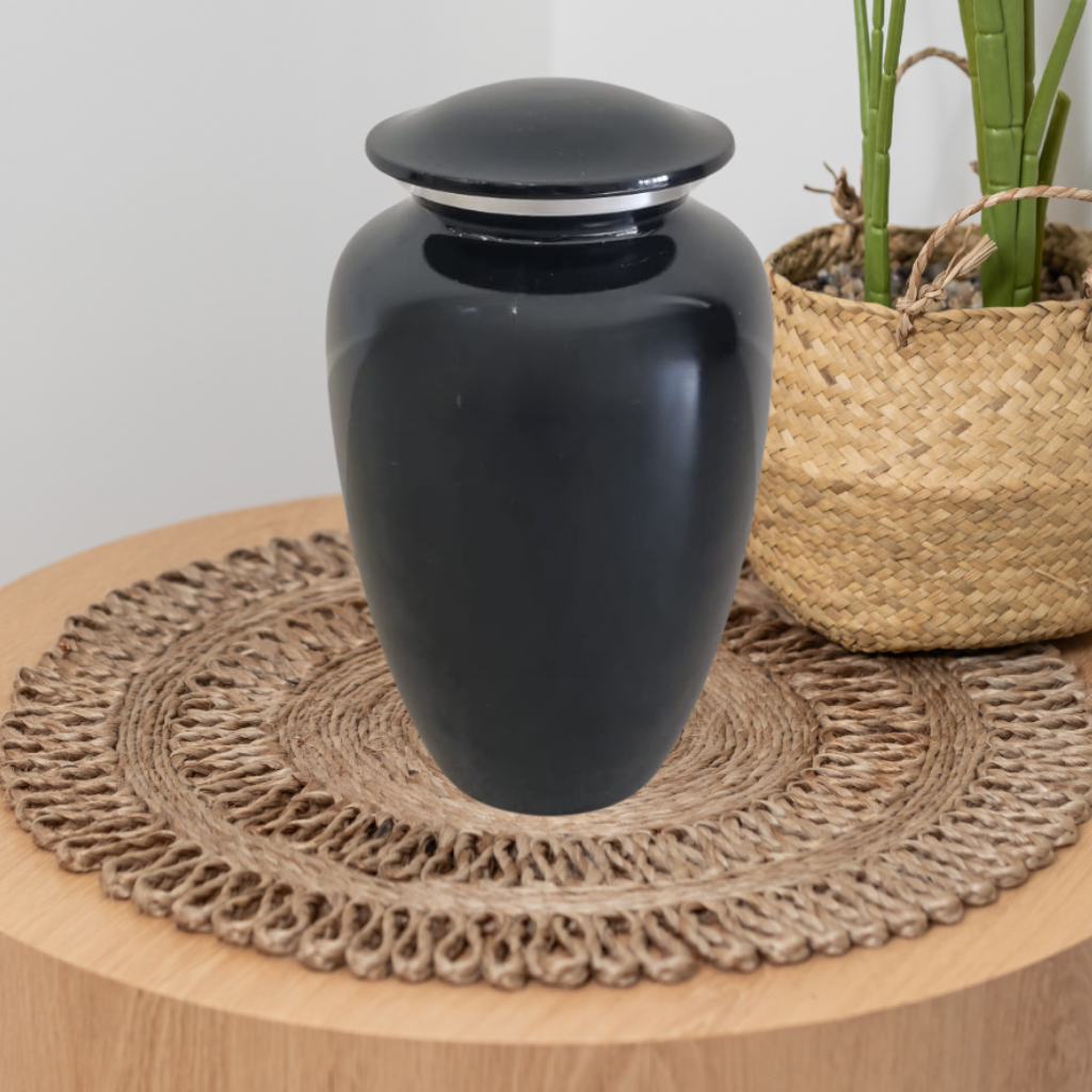 Black Aluminium Urn