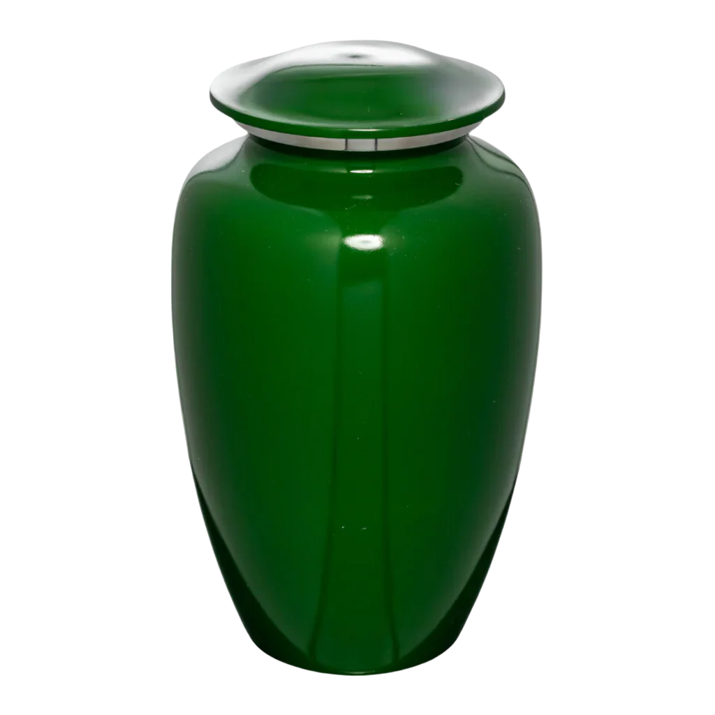 Green Aluminium Urn