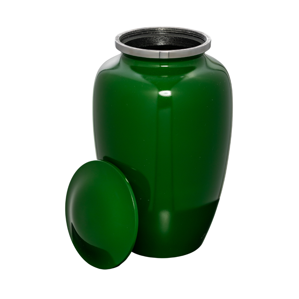 Green Aluminium Urn