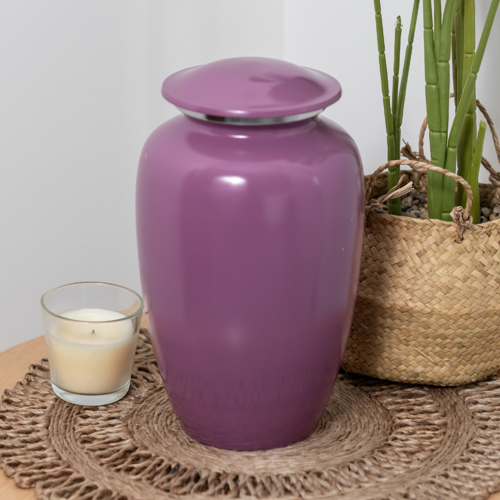 Pink Aluminium Urn