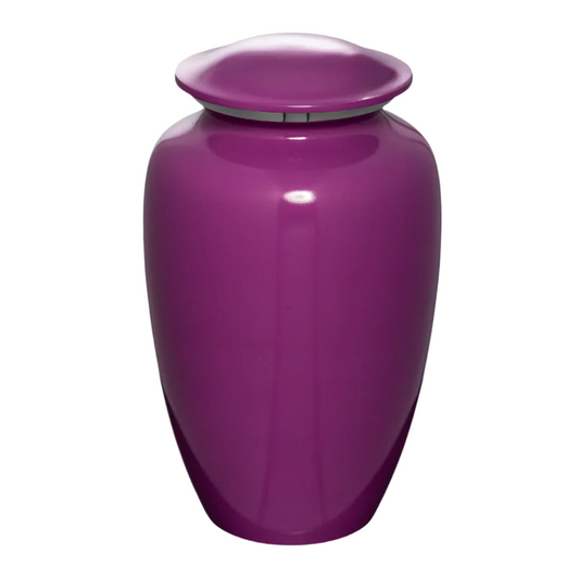 Purple Aluminium Urn