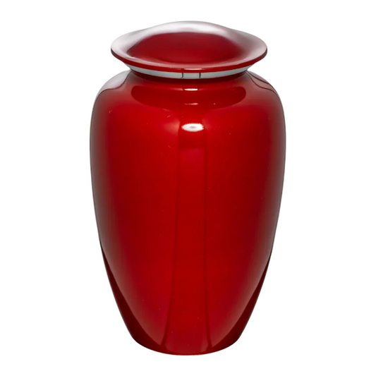 Red Aluminium Urn