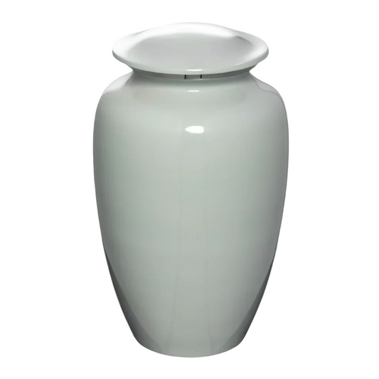 White Aluminium Urn