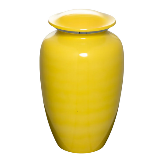 Yellow Aluminium Urn