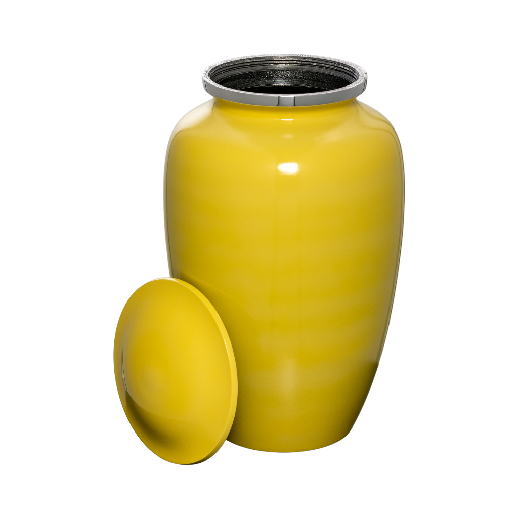 Yellow Aluminium Urn