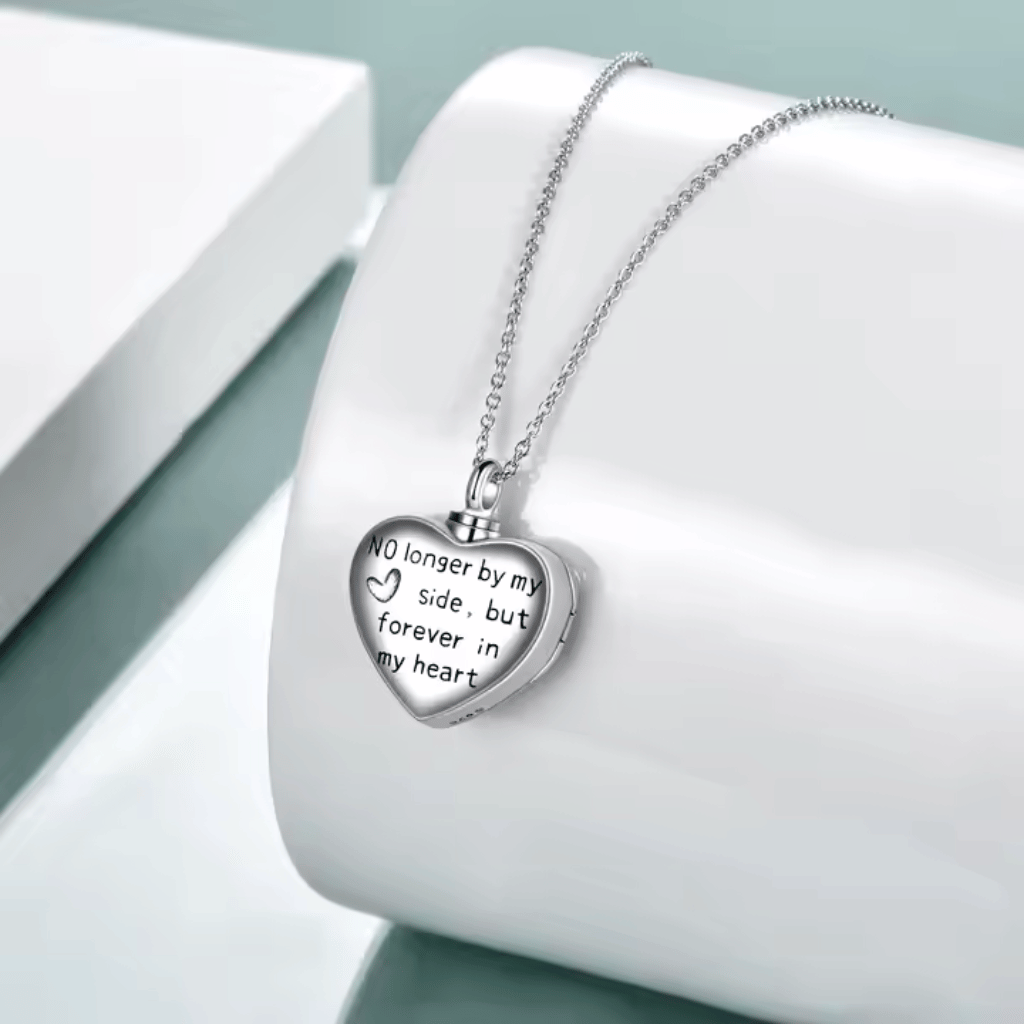 Cubic Zirconia Paw Cremation Locket Sterling Silver