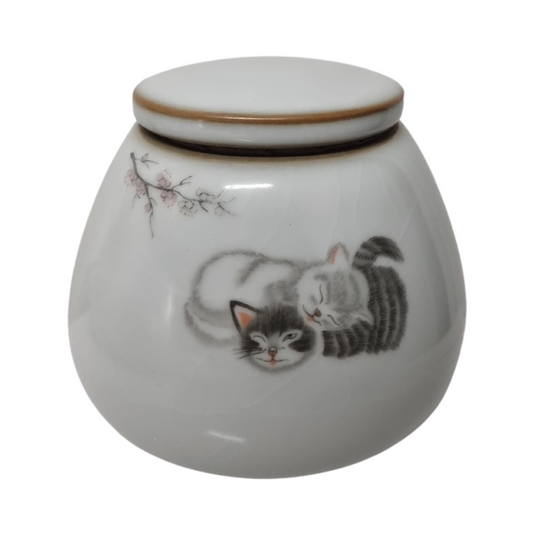 Cat Ceramic Keepsake Urn D5