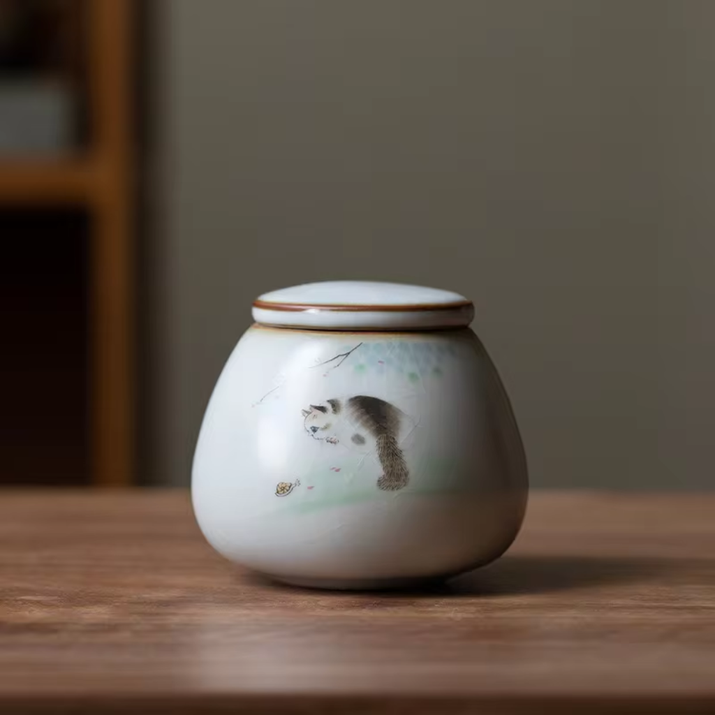 Cat Ceramic Keepsake Urn