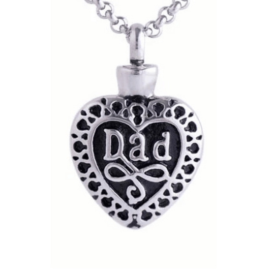 Dad Cremation Necklace Stainless Steel