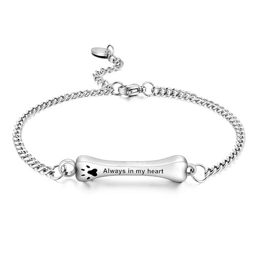 Bone Cremation Bracelet Sterling Silver