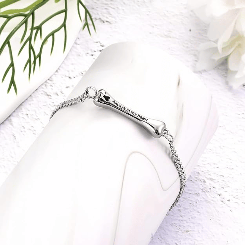Bone Cremation Bracelet Sterling Silver