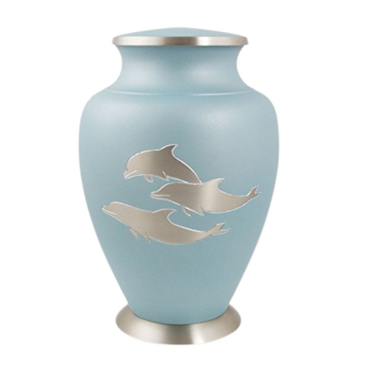 Blue Dolphin Aluminium Urn
