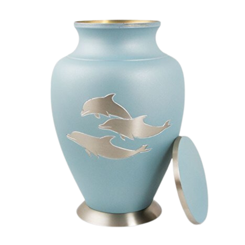 Blue Dolphin Aluminium Urn