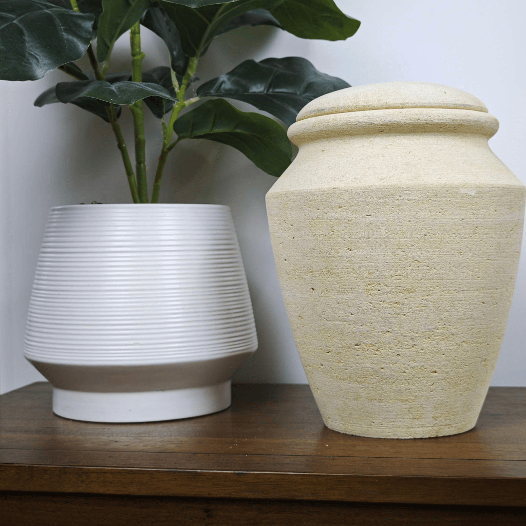 Sharp Tapered Sandstone Cremation Urn
